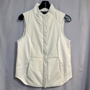 Spyder Active Womens Insulated Full Zip Fleece Lined Vest Off White Small
